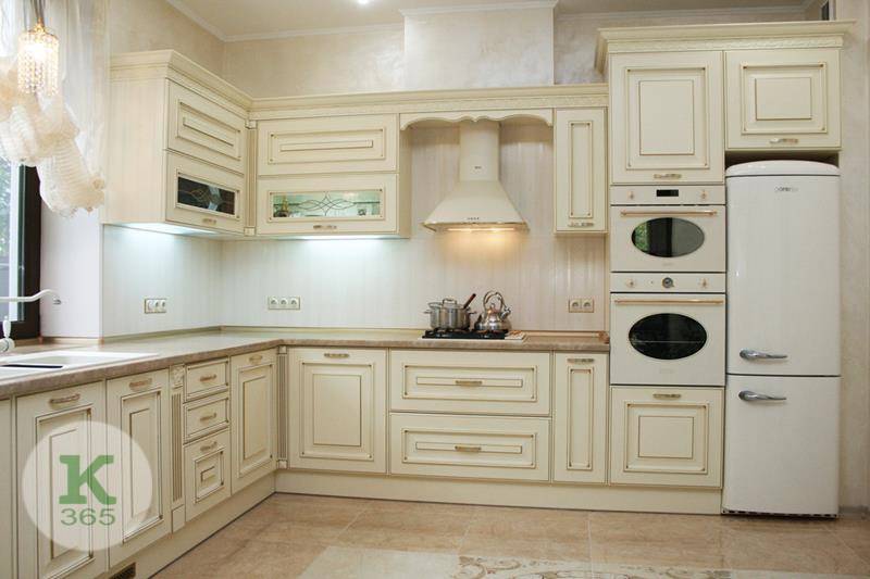 Кухня белая с золотом Техно артикул: 174641