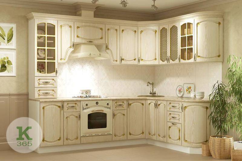 Кухня белая с золотом Контур артикул: 177013